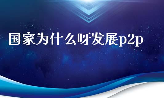 国家为什么呀发展p2p_https://cj002.lansai.wang_金融问答_第1张