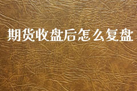期货收盘后怎么复盘_https://cj002.lansai.wang_会计问答_第1张