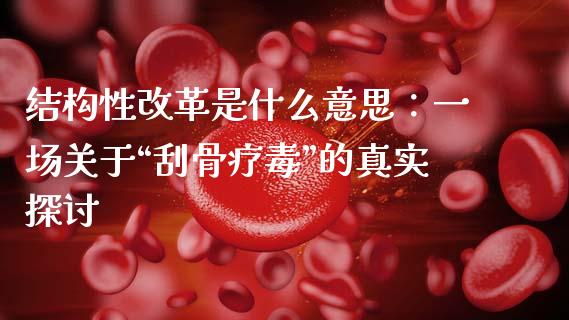 结构性改革是什么意思：一场关于“刮骨疗毒”的真实探讨_https://cj002.lansai.wang_期货问答_第1张