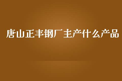 唐山正丰钢厂主产什么产品_财经问答_第1张_财经百问网 唐山正丰钢厂主产什么产品_https://cj002.lansai.wang_财经问答_第1张
