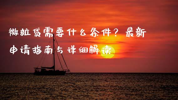 微粒贷需要什么条件？最新申请指南与详细解读_https://cj002.lansai.wang_财经百问_第1张