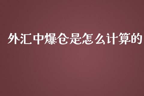 外汇中爆仓是怎么计算的_https://cj002.lansai.wang_财经问答_第1张