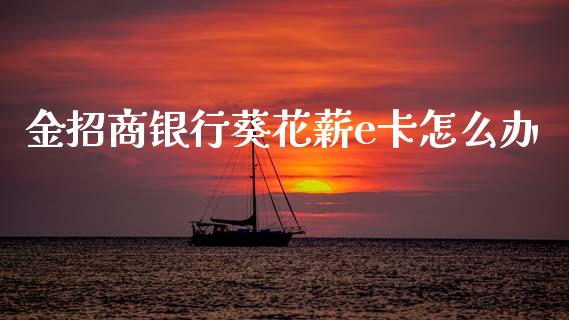 金招商银行葵花薪e卡怎么办_https://cj002.lansai.wang_金融问答_第1张