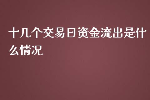 十几个交易日资金流出是什么情况_https://cj002.lansai.wang_股市问答_第1张