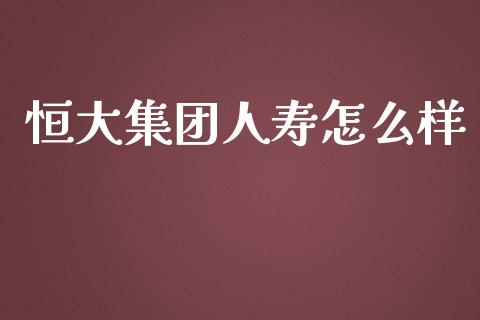 恒大集团人寿怎么样_https://cj002.lansai.wang_保险问答_第1张