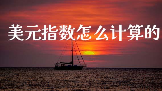 美元指数怎么计算的_https://cj002.lansai.wang_财经问答_第1张
