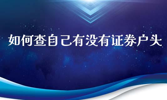 如何查自己有没有证券户头_https://cj002.lansai.wang_金融问答_第1张