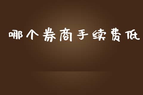 哪个券商手续费低_https://cj002.lansai.wang_金融问答_第1张