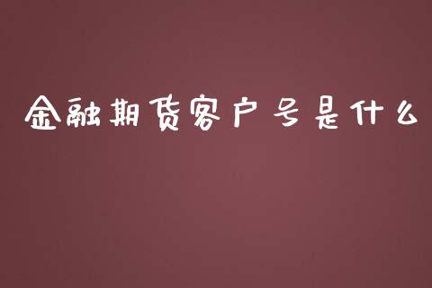 金融期货客户号是什么_https://cj002.lansai.wang_金融问答_第1张