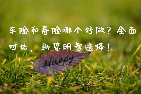 车险和寿险哪个好做？全面对比，助您明智选择！_https://cj002.lansai.wang_保险问答_第1张
