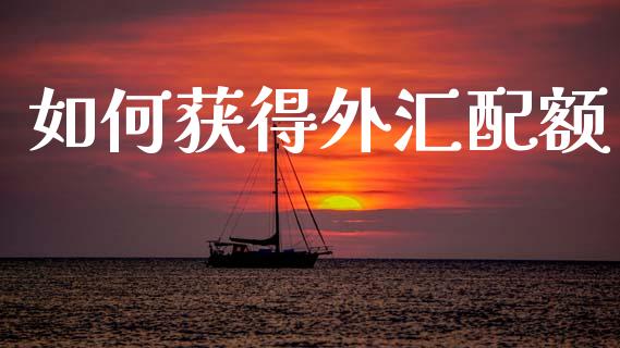 如何获得外汇配额_https://cj002.lansai.wang_理财问答_第1张