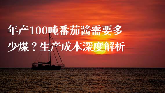 年产100吨番茄酱需要多少煤？生产成本深度解析_https://cj002.lansai.wang_财经百问_第1张