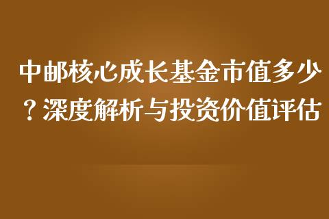 中邮核心成长基金市值多少？深度解析与投资价值评估_https://cj002.lansai.wang_期货问答_第1张