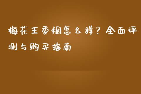 梅花王香烟怎么样？全面评测与购买指南_https://cj002.lansai.wang_财经问答_第1张