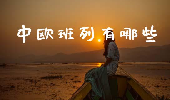 中欧班列有哪些_https://cj002.lansai.wang_金融问答_第1张