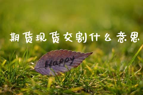 期货现货交割什么意思_https://cj002.lansai.wang_金融问答_第1张