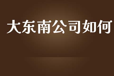 大东南公司如何_https://cj002.lansai.wang_期货问答_第1张