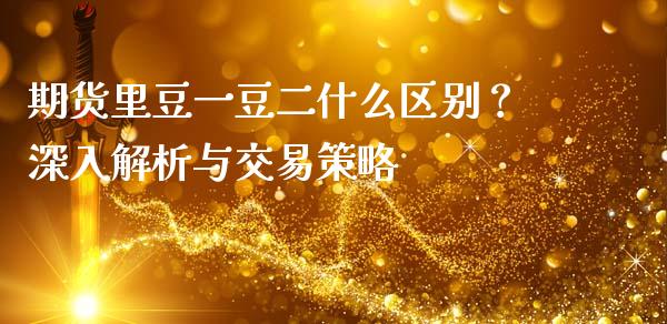 期货里豆一豆二什么区别？深入解析与交易策略_https://cj002.lansai.wang_会计问答_第1张