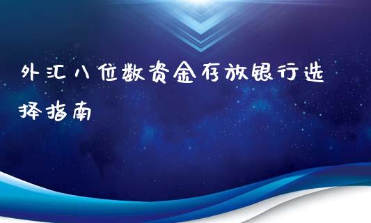 外汇八位数资金存放银行选择指南_https://cj002.lansai.wang_理财问答_第1张