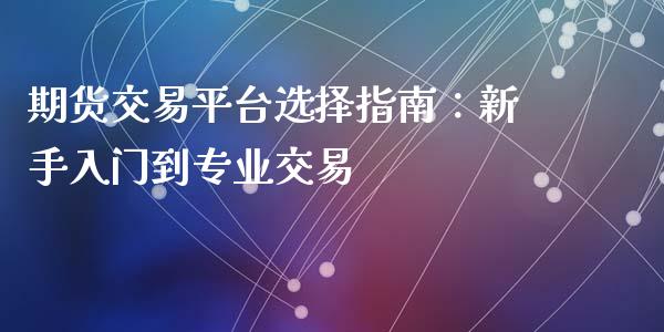 期货交易平台选择指南：新手入门到专业交易_https://cj002.lansai.wang_金融问答_第1张