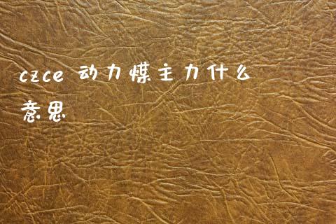 czce 动力煤主力什么意思_https://cj002.lansai.wang_期货问答_第1张