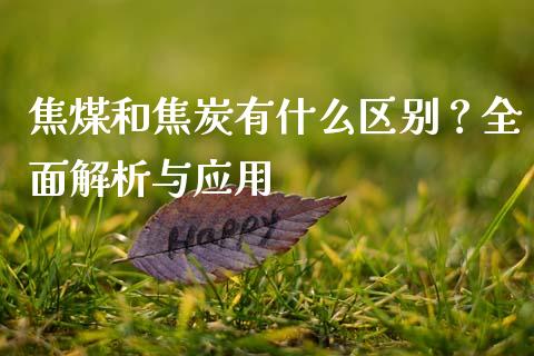 焦煤和焦炭有什么区别？全面解析与应用_https://cj002.lansai.wang_财经问答_第1张