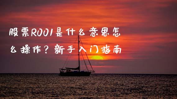股票R001是什么意思怎么操作？新手入门指南_https://cj002.lansai.wang_股市问答_第1张