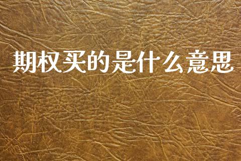 期权买的是什么意思_财经百问_第1张_财经百问网 期权买的是什么意思_https://cj002.lansai.wang_财经百问_第1张