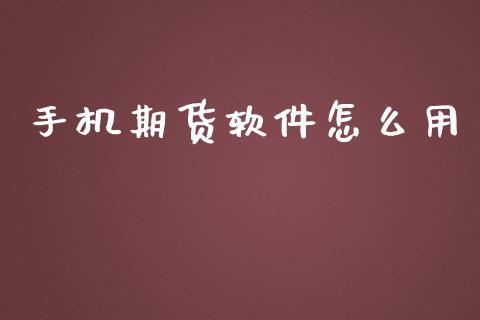 手机期货软件怎么用_https://cj002.lansai.wang_会计问答_第1张