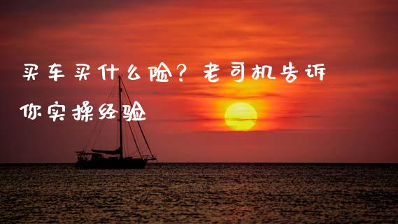 买车买什么险？老司机告诉你实操经验_https://cj002.lansai.wang_期货问答_第1张