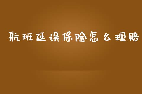 航班延误保险怎么理赔_https://cj002.lansai.wang_财经问答_第1张