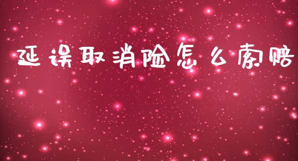 延误取消险怎么索赔_https://cj002.lansai.wang_保险问答_第1张
