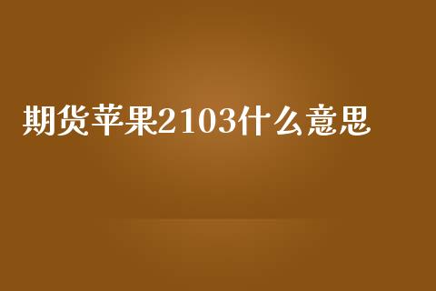 期货苹果2103什么意思_https://cj002.lansai.wang_金融问答_第1张