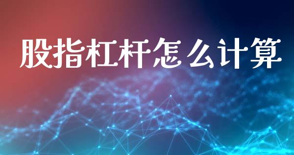 股指杠杆怎么计算_https://cj002.lansai.wang_保险问答_第1张