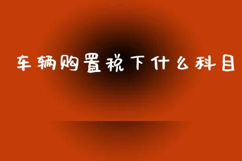 车辆购置税下什么科目_https://cj002.lansai.wang_会计问答_第1张