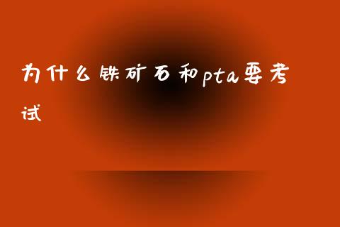 为什么铁矿石和pta要考试_https://cj002.lansai.wang_财经问答_第1张