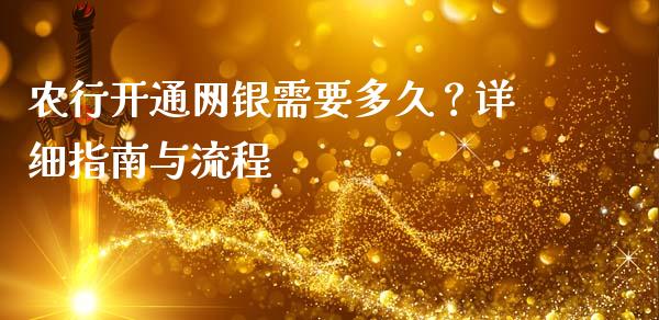 农行开通网银需要多久？详细指南与流程_https://cj002.lansai.wang_会计问答_第1张