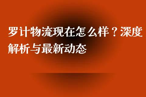 罗计物流现在怎么样？深度解析与最新动态_https://cj002.lansai.wang_财经问答_第1张