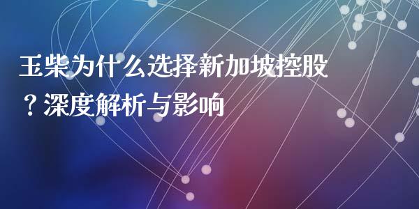 玉柴为什么选择新加坡控股？深度解析与影响_https://cj002.lansai.wang_期货问答_第1张