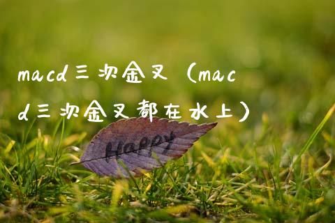macd三次金叉（macd三次金叉都在水上）_https://cj002.lansai.wang_保险问答_第1张
