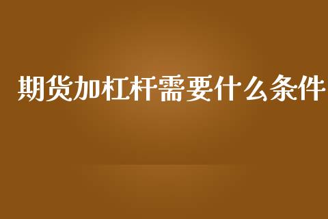 期货加杠杆需要什么条件_https://cj002.lansai.wang_金融问答_第1张