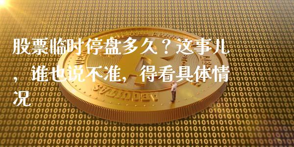 股票临时停盘多久？这事儿，谁也说不准，得看具体情况_https://cj002.lansai.wang_金融问答_第1张