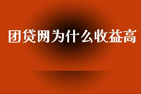 团贷网为什么收益高_https://cj002.lansai.wang_理财问答_第1张