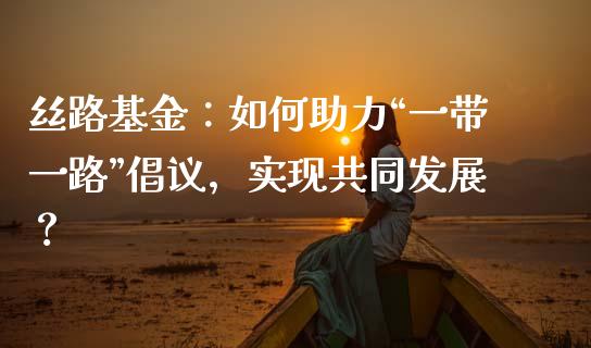 丝路基金：如何助力“一带一路”倡议，实现共同发展？_https://cj002.lansai.wang_保险问答_第1张