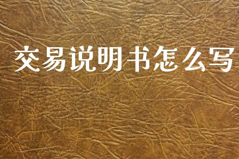 交易说明书怎么写_https://cj002.lansai.wang_会计问答_第1张