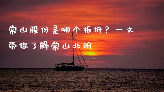 常山股份是哪个板块？一文带你了解常山北明_https://cj002.lansai.wang_期货问答_第1张