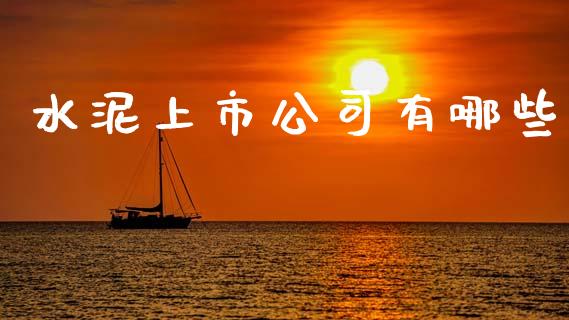 水泥上市公司有哪些_https://cj002.lansai.wang_股市问答_第1张