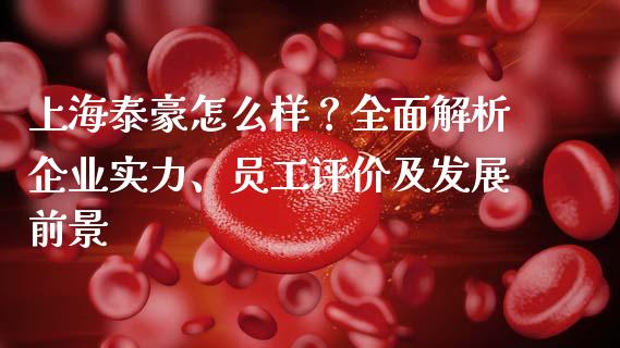 上海泰豪怎么样？全面解析企业实力、员工评价及发展前景_https://cj002.lansai.wang_理财问答_第1张
