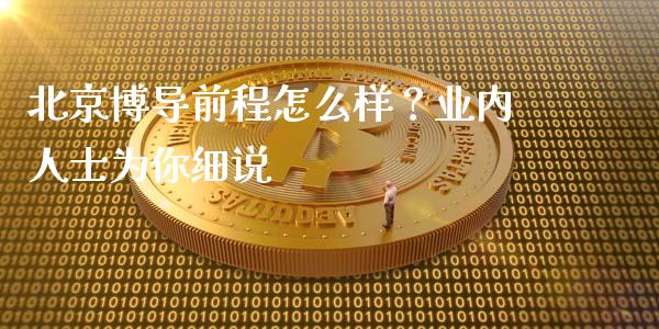 北京博导前程怎么样？业内人士为你细说_https://cj002.lansai.wang_会计问答_第1张