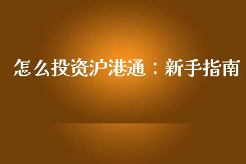 怎么投资沪港通:新手指南_金融问答_第1张_财经百问网 怎么投资沪港通:新手指南_https://cj002.lansai.wang_金融问答_第1张